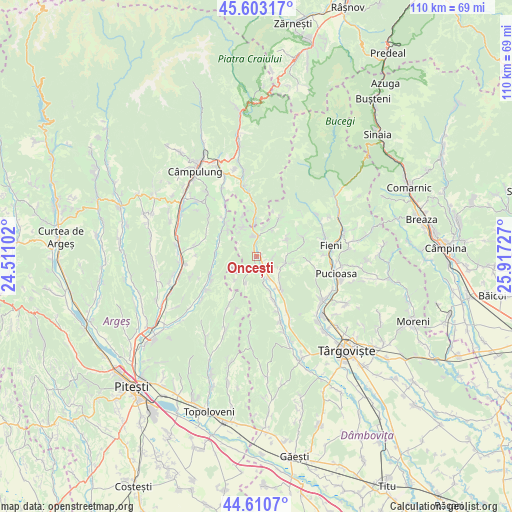 Oncești on map