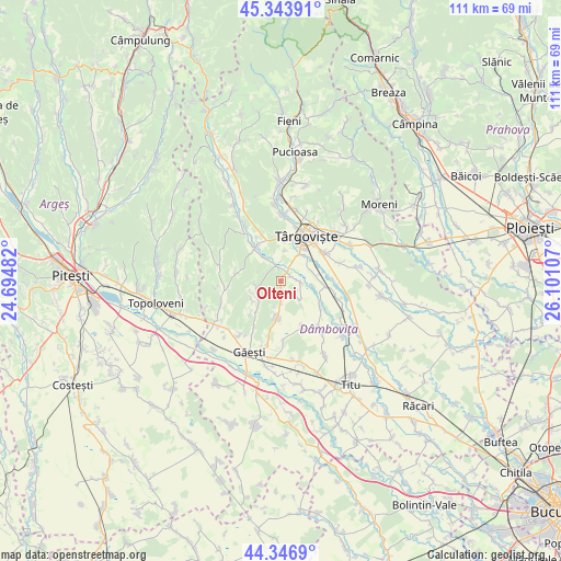 Olteni on map