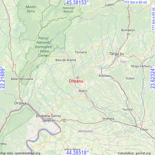 Olteanu on map