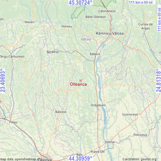 Olteanca on map