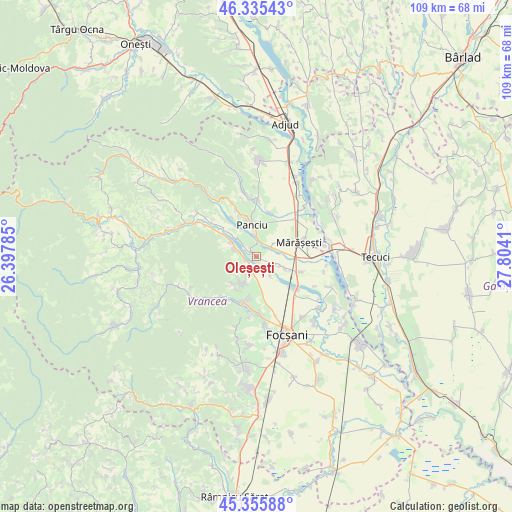 Oleșești on map