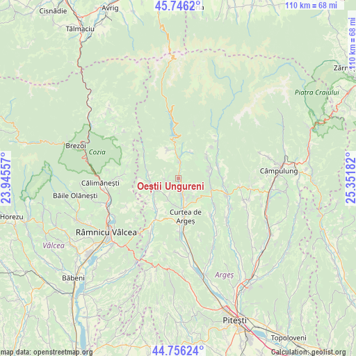 Oeștii Ungureni on map