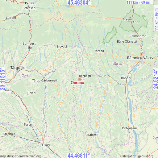 Ocracu on map