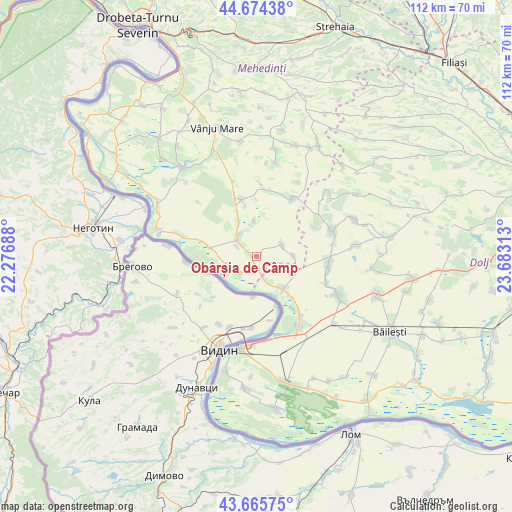 Obârșia de Câmp on map