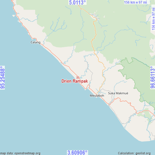 Drien Rampak on map