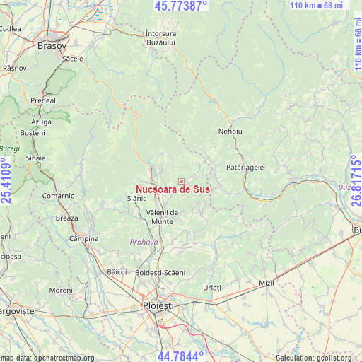 Nucșoara de Sus on map