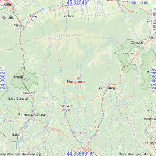 Nucşoara on map