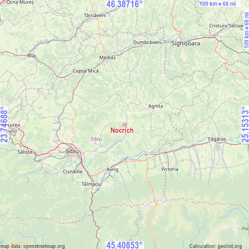 Nocrich on map