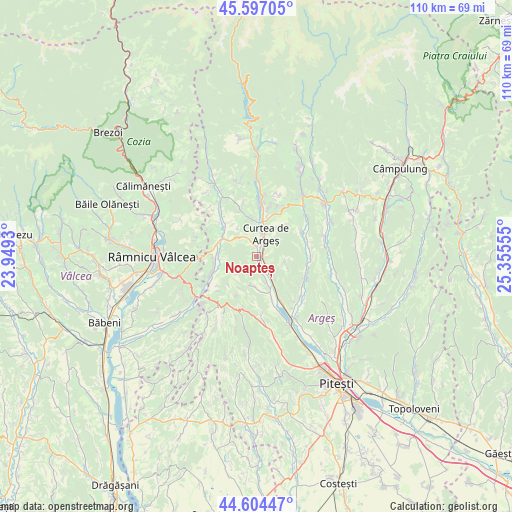 Noapteș on map