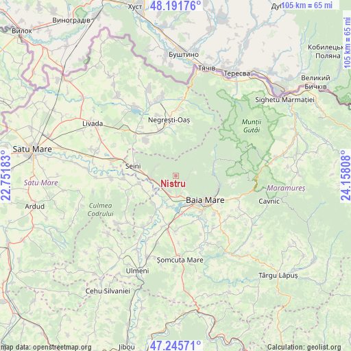 Nistru on map