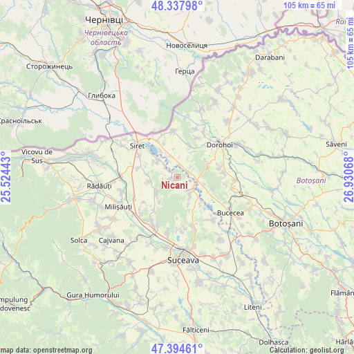 Nicani on map