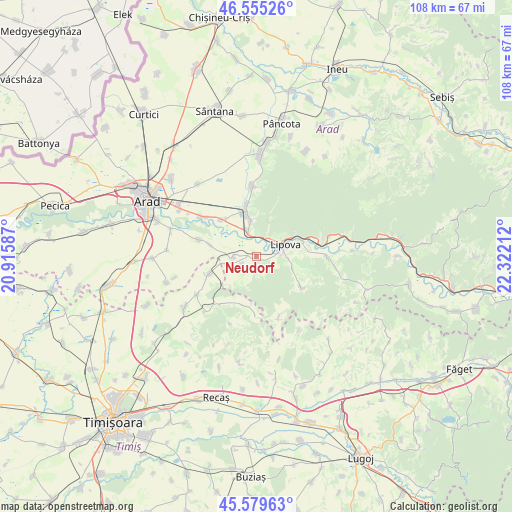 Neudorf on map