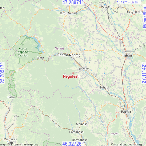 Negulești on map