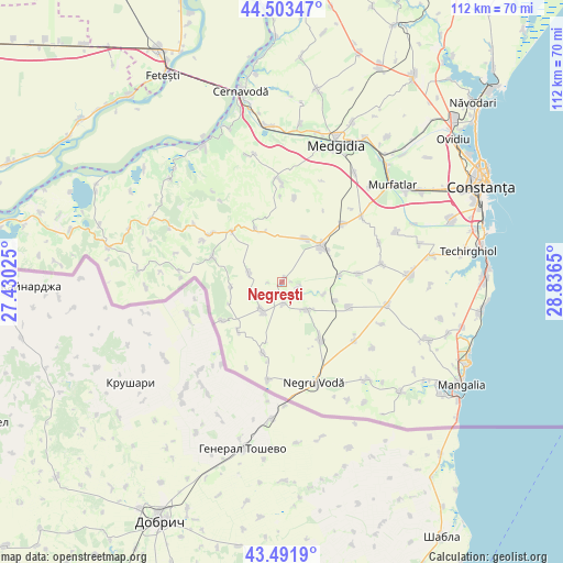 Negrești on map