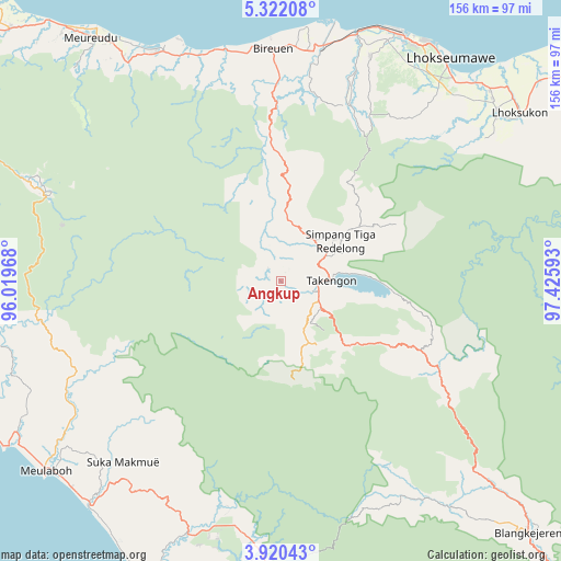 Angkup on map