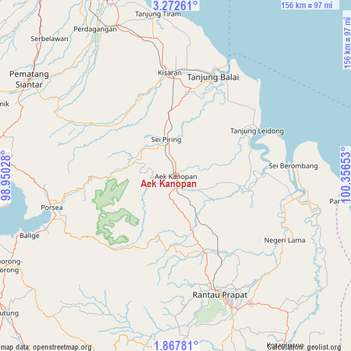 Aek Kanopan on map