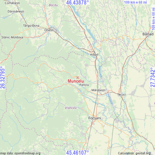 Muncelu on map