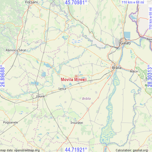 Movila Miresii on map