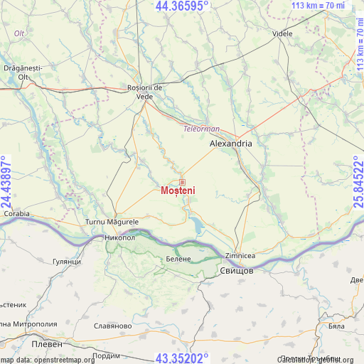 Moșteni on map