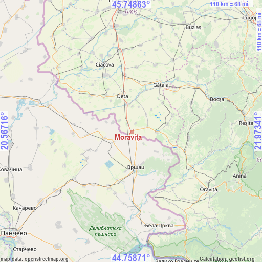 Moraviţa on map