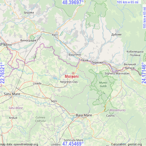 Moișeni on map