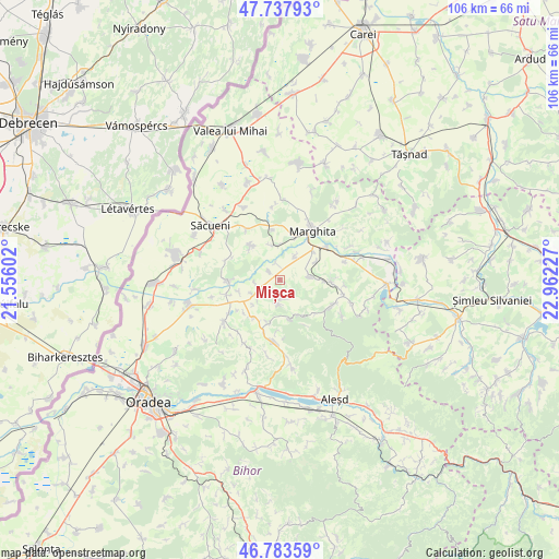 Mișca on map