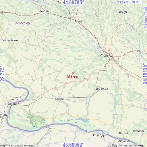 Mârza on map