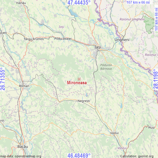 Mironeasa on map
