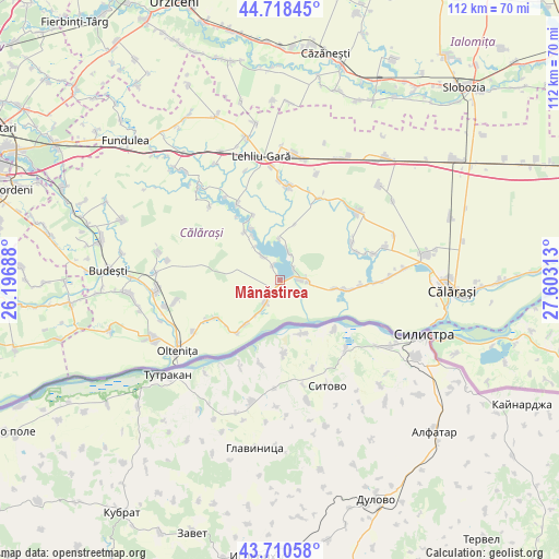 Mânăstirea on map