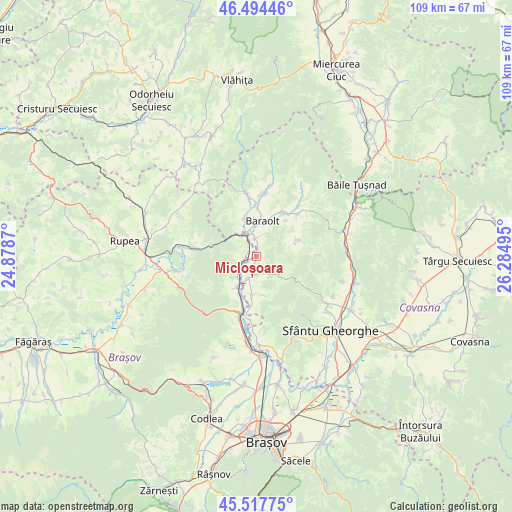 Micloșoara on map