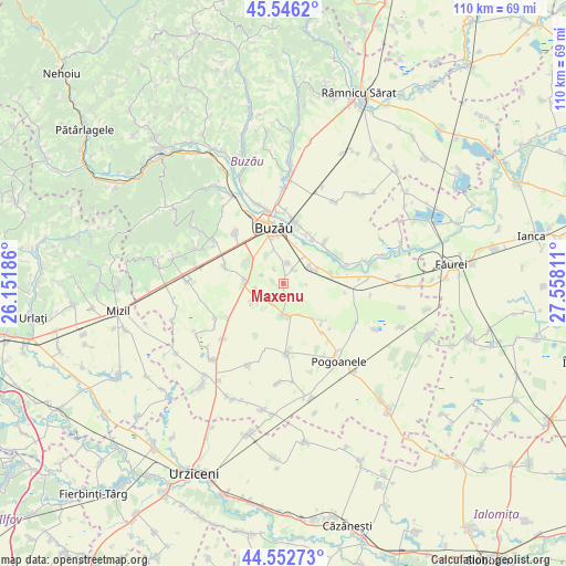 Maxenu on map