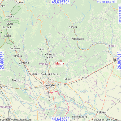 Matița on map