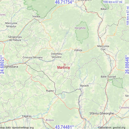 Mărtiniş on map