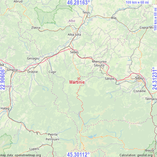 Mărtinie on map