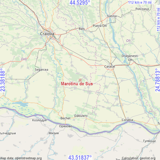 Marotinu de Sus on map