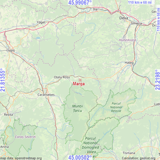 Marga on map