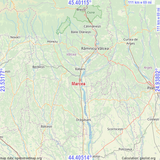 Marcea on map