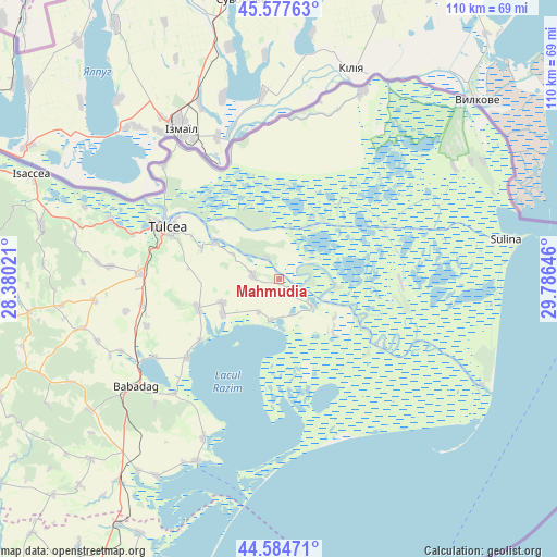 Mahmudia on map