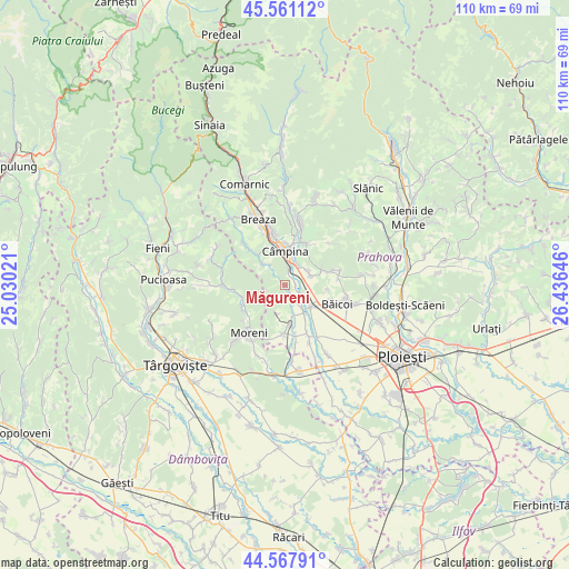 Măgureni on map