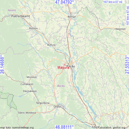 Măgura on map