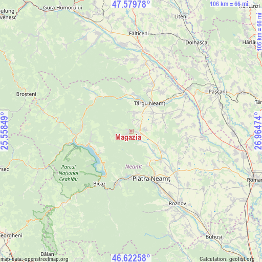 Magazia on map