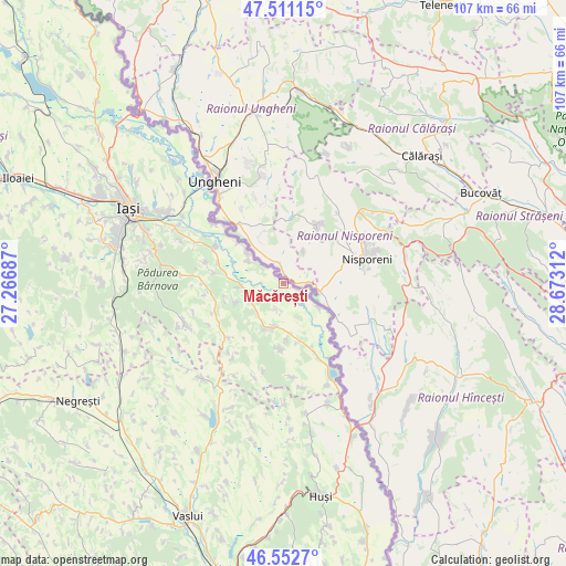 Măcărești on map