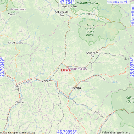 Lușca on map