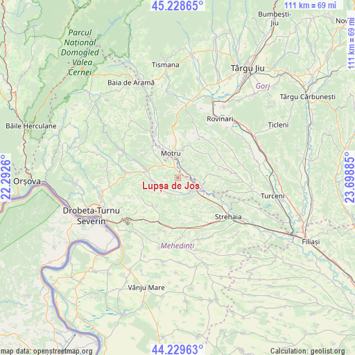 Lupșa de Jos on map