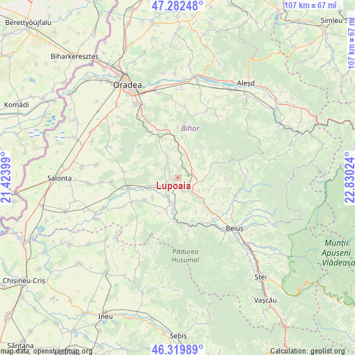 Lupoaia on map