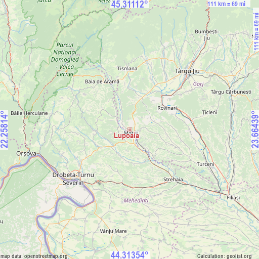Lupoaia on map