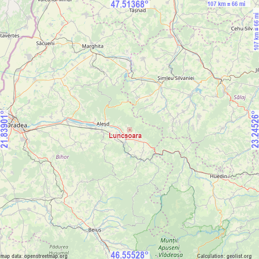 Luncșoara on map