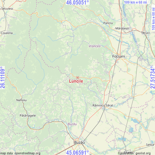 Luncile on map