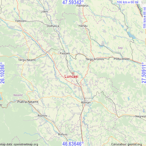 Luncași on map