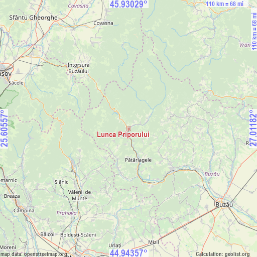 Lunca Priporului on map